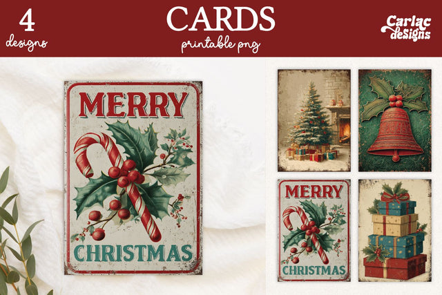 Christmas Printable Cards Sublimation Carla C Designs 