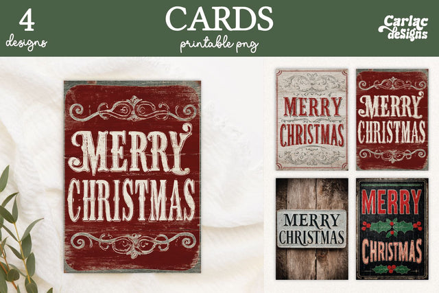 Christmas Printable Cards Sublimation Carla C Designs 