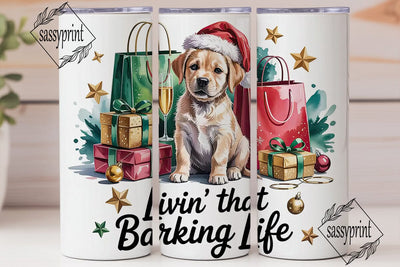 Christmas Puppy Tumbler Wrap Sublimation sassyprint 