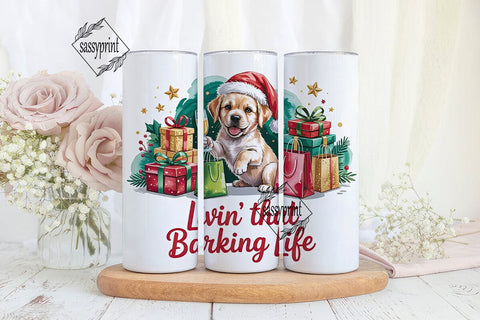Christmas Puppy Tumbler Wrap Sublimation sassyprint 