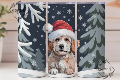 Christmas Puppy Winter Wonderland PNG Sublimation sassyprint 