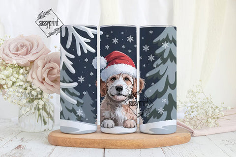 Christmas Puppy Winter Wonderland PNG Sublimation sassyprint 