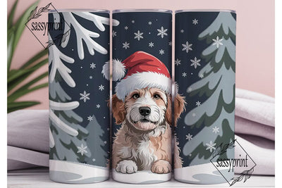 Christmas Puppy Winter Wonderland PNG Sublimation sassyprint 