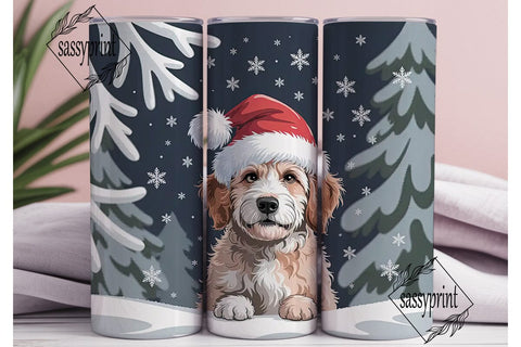 Christmas Puppy Winter Wonderland PNG Sublimation sassyprint 