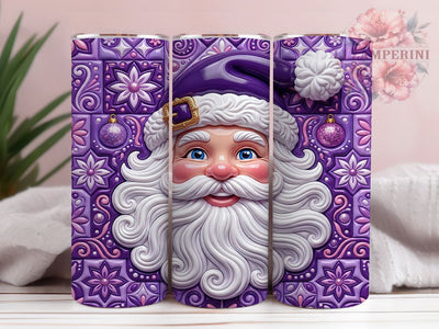 Christmas Purple Santa Face 20oz Tumbler, Purple Santa Face, Christmas Santa, Purple Santa PNG, Santa Face Tumbler, Purple Christmas PNG, Santa Face PNG, 20oz Tumbler Wrap Sublimation Li Zamperini 