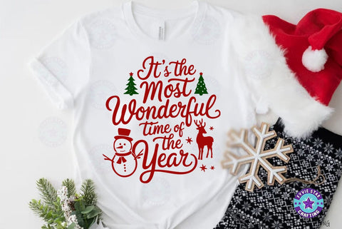 Christmas Quote Design, Christmas Sublimation Tshirt, Most Wonderful Time SVG FiveStarCrafting 
