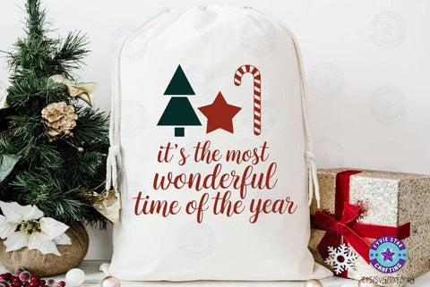 Christmas Quote Design, It's the most wonderful time of the year SVG SVG FiveStarCrafting 
