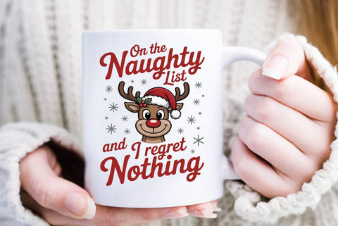 Christmas Quote Subliation Design | On the naughyt list | Christmas Design SVG FiveStarCrafting 