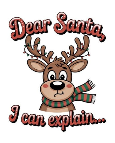 Christmas Quote Sublimation | Dear santa I can explain PNG | Christmas Design SVG FiveStarCrafting 