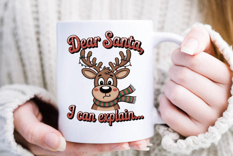 Christmas Quote Sublimation | Dear santa I can explain PNG | Christmas Design SVG FiveStarCrafting 