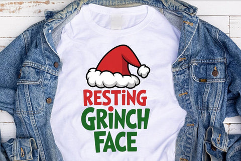 Christmas Quote Sublimation Design | Resting Grinch Face | Christmas T-shirt Design SVG FiveStarCrafting 