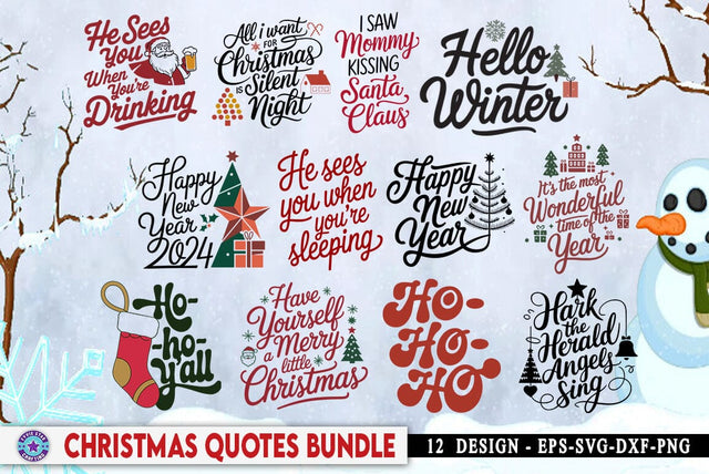 Christmas Quote SVG Design, Christmas Sublimation T-shirt, Retro Christmas SVGs Illustration SVG FiveStarCrafting 