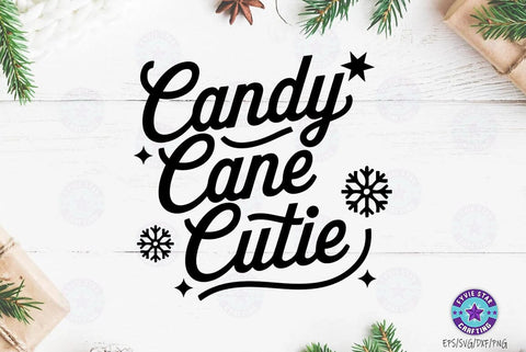 Christmas Quote SVG Design, Christmas Sublimation Tshirt, Candy Cane Cutie SVG FiveStarCrafting 
