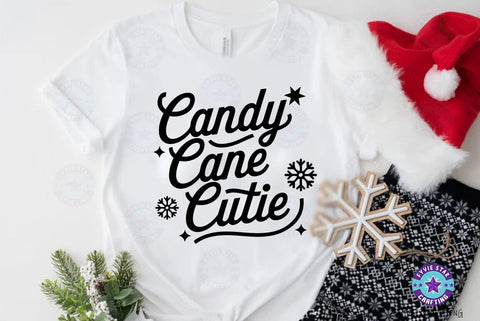 Christmas Quote SVG Design, Christmas Sublimation Tshirt, Candy Cane Cutie SVG FiveStarCrafting 