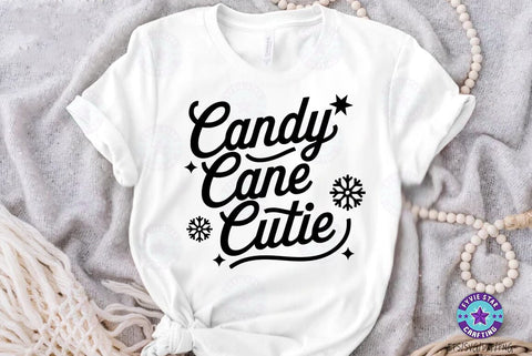 Christmas Quote SVG Design, Christmas Sublimation Tshirt, Candy Cane Cutie SVG FiveStarCrafting 