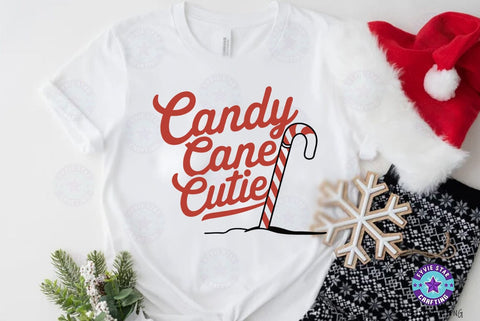 Christmas Quote SVG Design, Christmas Sublimation Tshirt, Candy Cane Cutie SVG FiveStarCrafting 