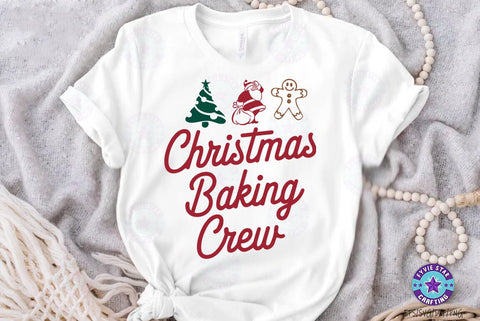 Christmas Quote SVG Design, Christmas Sublimation Tshirt, Christmas Baking Crew SVG FiveStarCrafting 