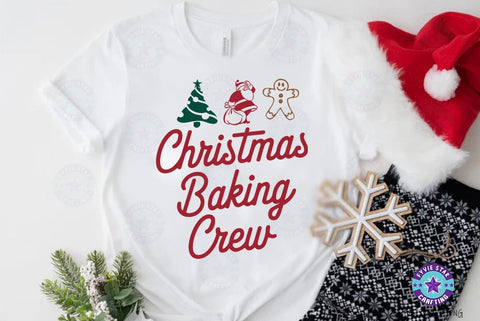 Christmas Quote SVG Design, Christmas Sublimation Tshirt, Christmas Baking Crew SVG FiveStarCrafting 