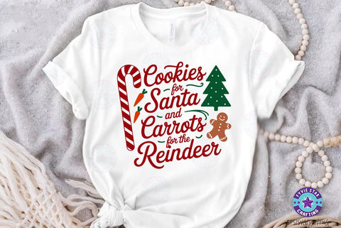 Christmas Quote SVG Design, Christmas Sublimation Tshirt, Cookies For Santa SVG FiveStarCrafting 