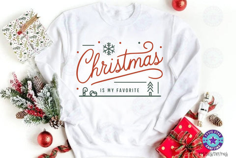 Christmas Quote SVG Design, Christmas T-shirt Design, Christmas is my favorite SVG FiveStarCrafting 
