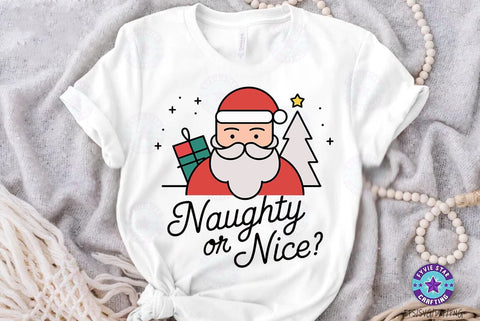 Christmas Quote SVG Design, Christmas T-shirt Design, Naughty or nice SVG FiveStarCrafting 
