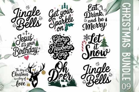 Christmas Quote SVG PNG Bundle, Christmas Sublimation, Christmas shirt, Christmas Illustratio Design SVG FiveStarCrafting 