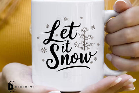 Christmas Quote SVG T-shirt, Let it snow SVG FiveStarCrafting 