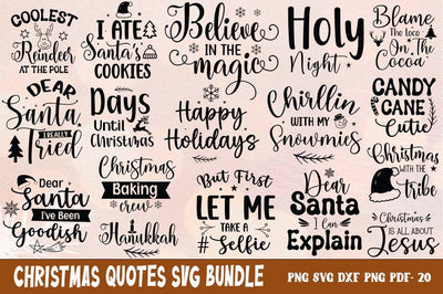 Christmas Quotes SVG Bundle, Christmas Sign Bundle, Christmas Shirts, Christmas Sublimation PNG, Christmas Typography SVG FiveStarCrafting 