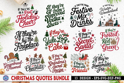 Christmas Quotes SVG Bundle, Christmas Tshirt, Christmas Illustration Graphics SVG FiveStarCrafting 