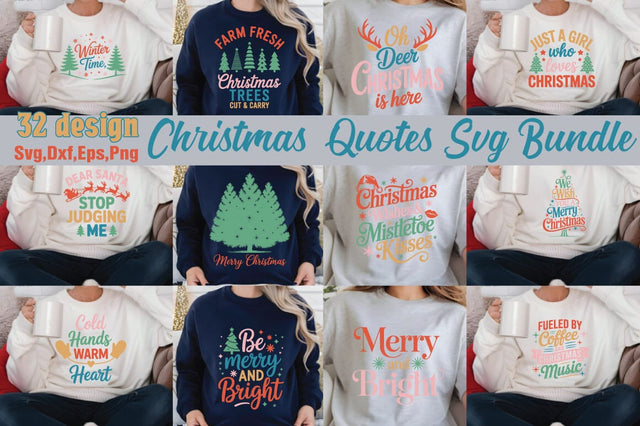 Christmas Quotes Svg Bundle SVG Angelina750 