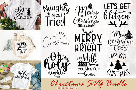 Christmas Quotes SVG Bundle | Winter SVG Bundle | Holidays SVG Bundle SVG FiveStarCrafting 