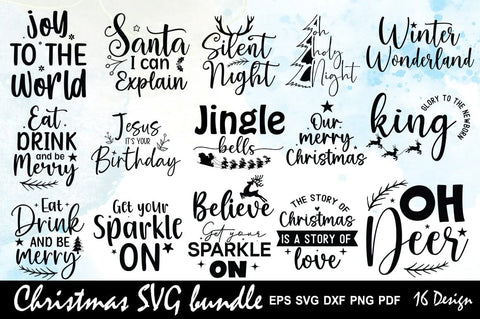 Christmas Quotes SVG Design | Christmas T-shirt Design Bundle | Christmas Shirt Illustration SVG FiveStarCrafting 