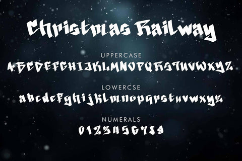 Christmas Railway Font Prasetya Letter 