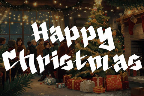 Christmas Railway Font Prasetya Letter 