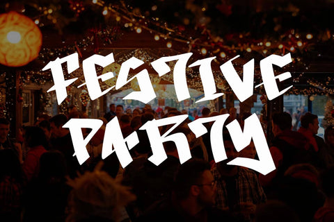 Christmas Railway Font Prasetya Letter 