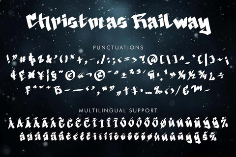 Christmas Railway Font Prasetya Letter 