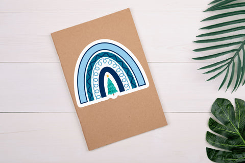 Christmas rainbow Stickers Design Sublimation Regulrcrative 