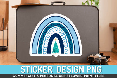 Christmas rainbow Stickers Design Sublimation Regulrcrative 
