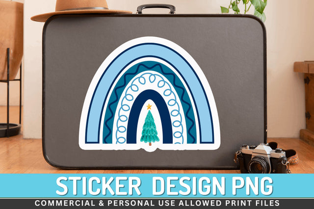 Christmas rainbow Stickers Design Sublimation Regulrcrative 