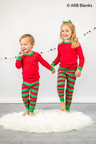 CHRISTMAS: Red & Green Striped Collection Physical ARB Blanks Youth 6M 