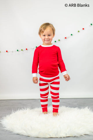 CHRISTMAS: Red & White Striped Collection Pajamas ARB Blanks 