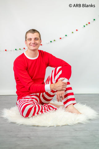 CHRISTMAS: Red & White Striped Collection Pajamas ARB Blanks 