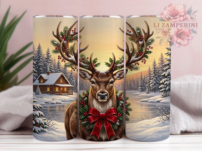 Christmas Reindeer 20oz Tumbler, Christmas Reindeer, Reindeer Tumbler, Christmas Tumbler, Reindeer Tumbler PNG, Reindeer Wrap PNG, Xmas Reindeer PNG, Holiday Reindeer Sublimation Li Zamperini 