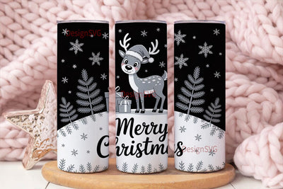 Christmas Reindeer 20oz Tumbler Wrap Sublimation DesignSVG 