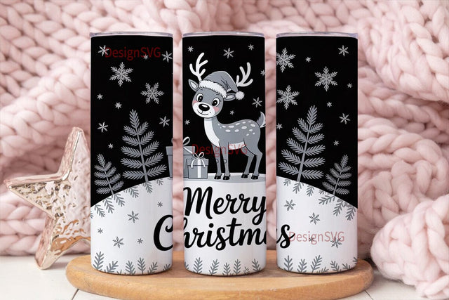 Christmas Reindeer 20oz Tumbler Wrap Sublimation DesignSVG 