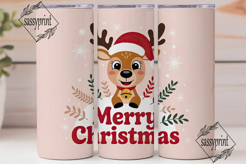Christmas Reindeer 20oz Tumbler Wrap Sublimation sassyprint 