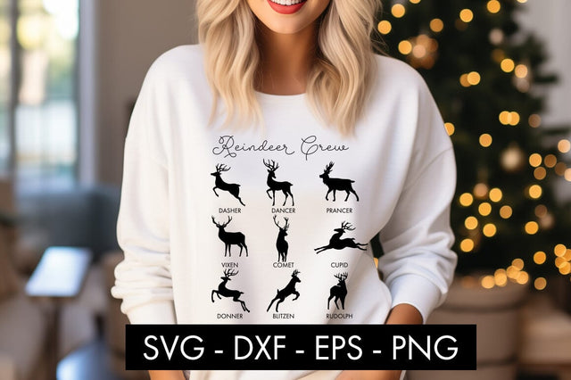 Christmas Reindeer Crew SVG Cut file SVG Freeling Design House 