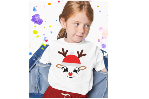 Christmas Reindeer Faces, Cute Cartoon Deer SVG SVG Yuliya 