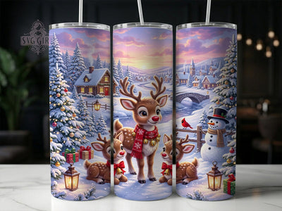Christmas Reindeer Family 20oz Tumbler, Christmas Reindeer, Reindeer Family, Christmas Family, Reindeer Tumbler, Christmas Tumbler, Reindeer Family PNG, Christmas Family PNG Sublimation SvggirlplusArt 
