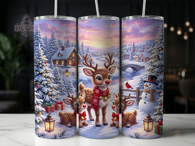 Christmas Reindeer Family 20oz Tumbler, Christmas Reindeer, Reindeer Family, Christmas Family, Reindeer Tumbler, Christmas Tumbler, Reindeer Family PNG, Christmas Family PNG Sublimation SvggirlplusArt 